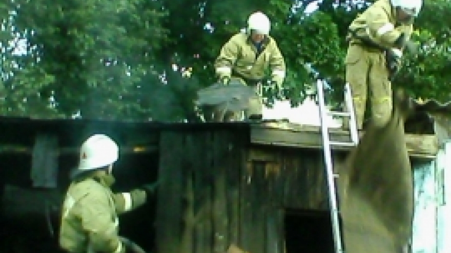 Загорелась хозпостройка